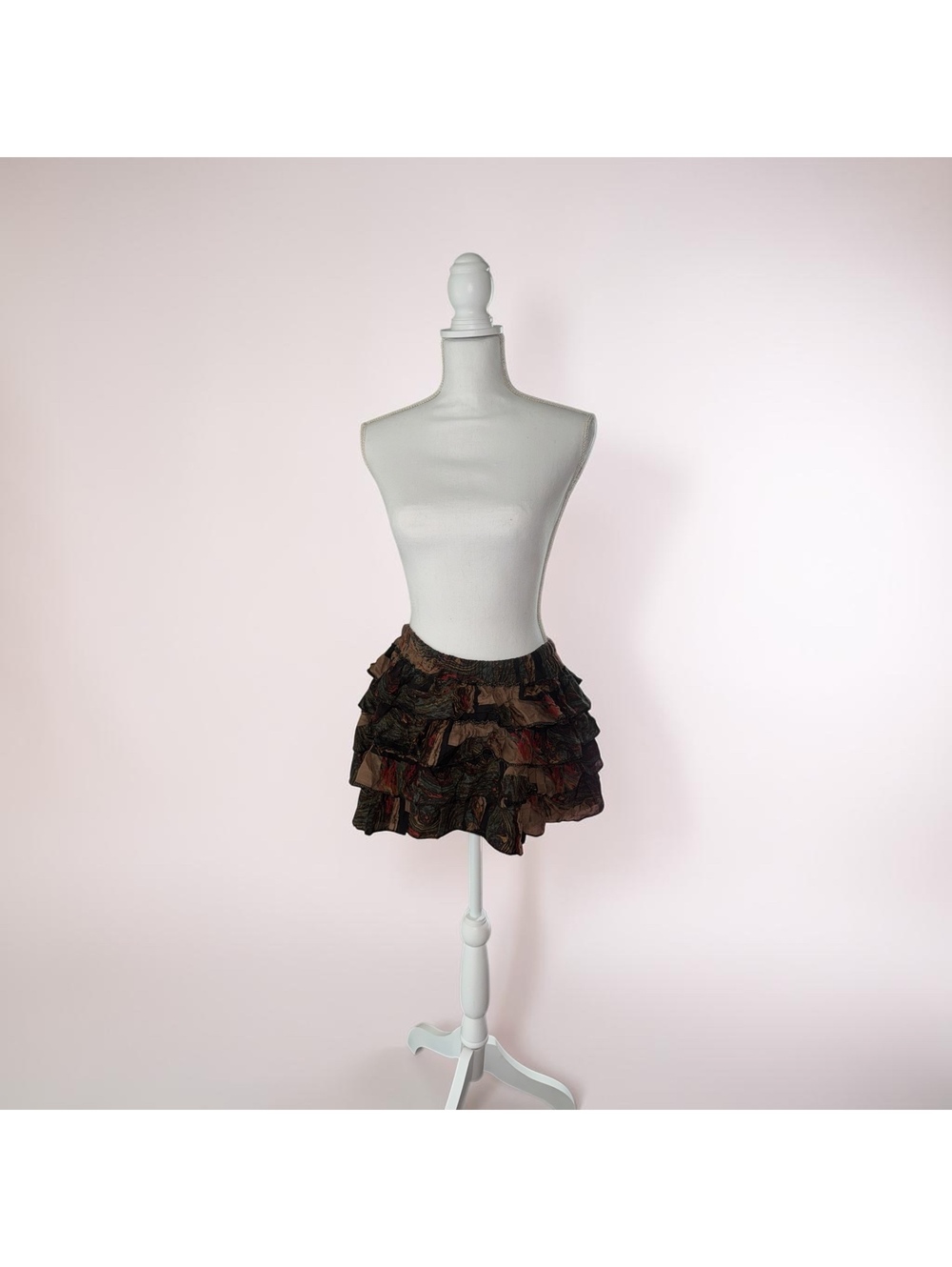 Cute y2k ruffled multicolored skirt